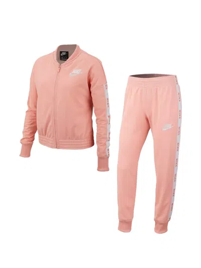 Nike Kids' Logo-tape Tracksuit In Pink