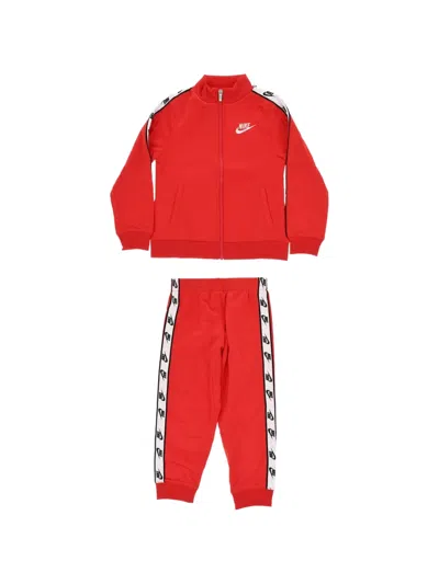 Nike Kids' Logo-tape Tracksuit In Red