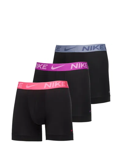Nike Logo-waistband Boxer Briefs Pack (pack Of Three) In Black