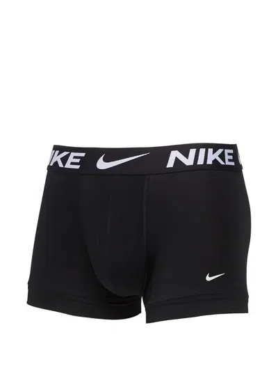 Nike Logo-waistband Boxer Briefs (set Of Three) In Black