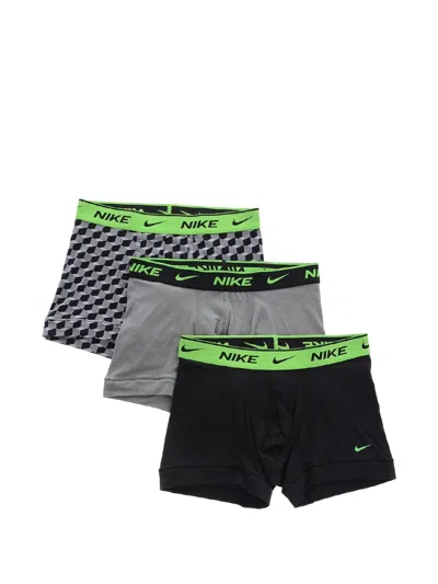 Nike Logo-waistband Boxer Briefs (set Of Three) In Multi
