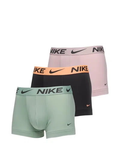 Nike Logo-waistband Boxer Briefs (set Of Three) In Multi