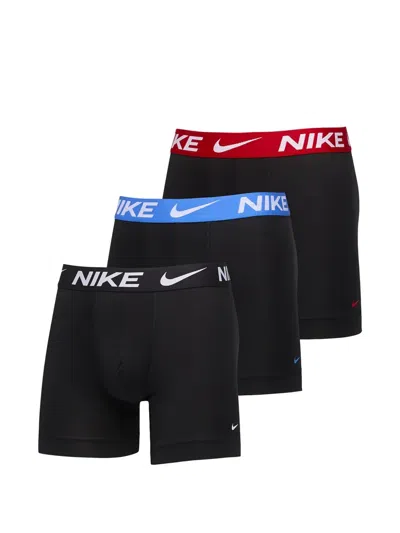 Nike Logo-waistband Boxer Briefs (set Of Three) In Multi