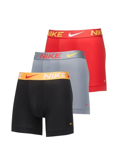 Nike Logo-waistband Boxer Briefs (set Of Three) In Multi