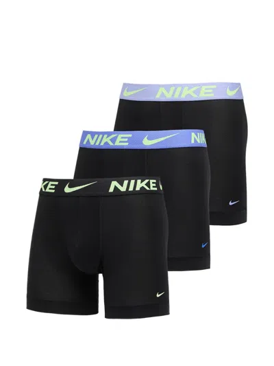 Nike Logo-waistband Boxers (pack Of Three) In Black