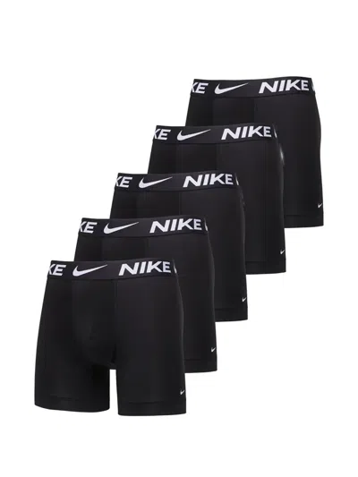 Nike Logo-waistband Boxers (set Of Five) In Black