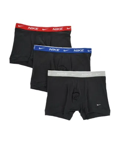 Nike Logo-waistband Boxers (set Of Three) In Black
