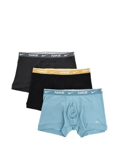Nike Logo-waistband Stretch-cotton Boxer Briefs In Multi