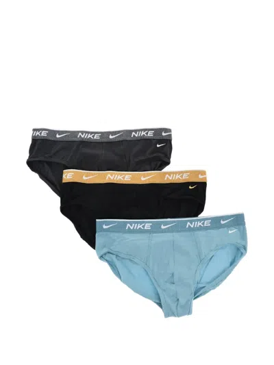 Nike Logo-waistband Stretch-cotton Briefs (set Of Three) In Multi