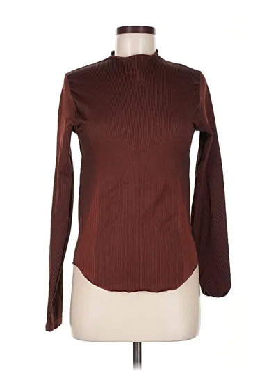 Pre-owned Nike Long Sleeve Blouse In Brown