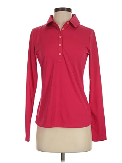 Pre-owned Nike Long Sleeve Blouse In Burgundy