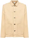 Nike Long-sleeve Cotton Shirt Jacket In Neutrals