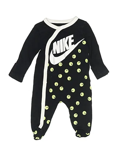 Pre-owned Nike Babies' Long Sleeve Onesie In Black