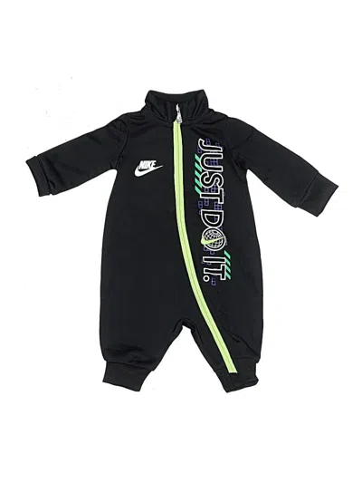 Pre-owned Nike Babies' Long Sleeve Onesie In Black