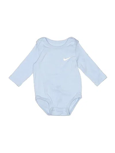 Pre-owned Nike Babies' Long Sleeve Onesie In Blue