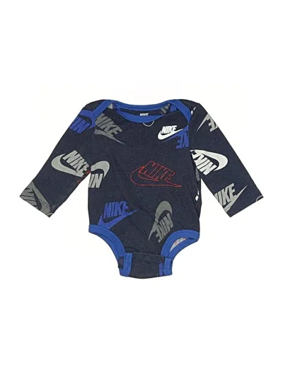 Pre-owned Nike Babies' Long Sleeve Onesie In Blue