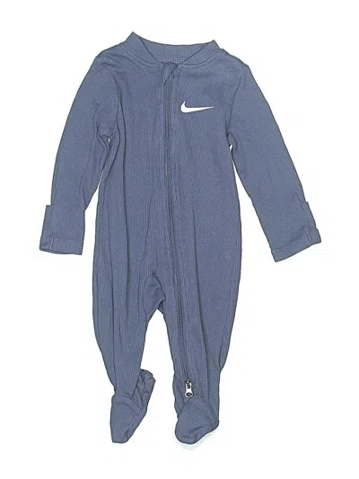 Pre-owned Nike Babies' Long Sleeve Onesie In Blue