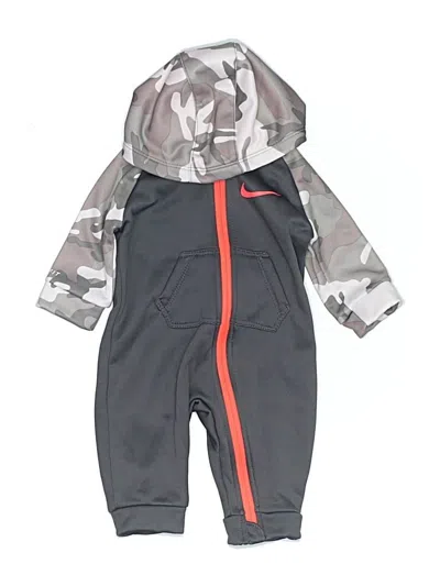 Pre-owned Nike Babies' Long Sleeve Onesie In Gray
