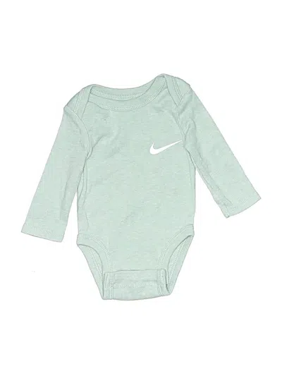 Pre-owned Nike Babies' Long Sleeve Onesie In Green