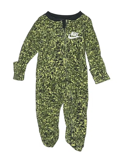Pre-owned Nike Babies' Long Sleeve Onesie In Green