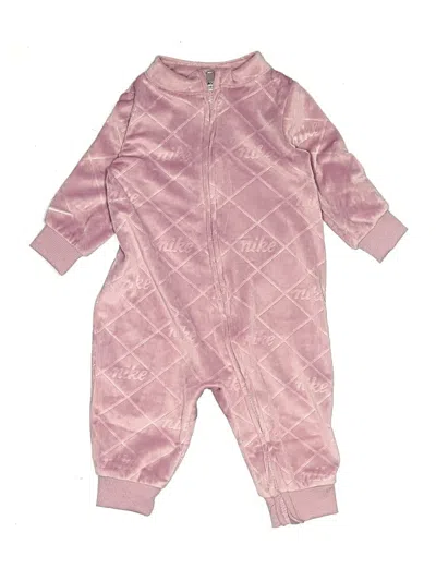 Pre-owned Nike Babies' Long Sleeve Onesie In Pink