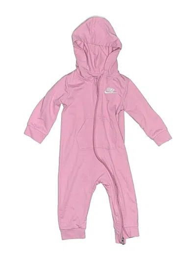 Pre-owned Nike Babies' Long Sleeve Onesie In Pink