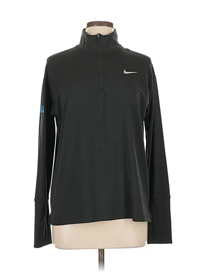 Pre-owned Nike Long Sleeve Polo Shirt In Black