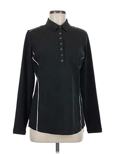 Pre-owned Nike Long Sleeve Polo Shirt In Black
