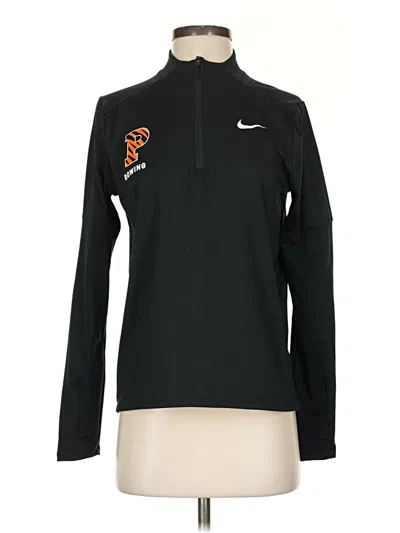 Pre-owned Nike Long Sleeve Polo Shirt In Black
