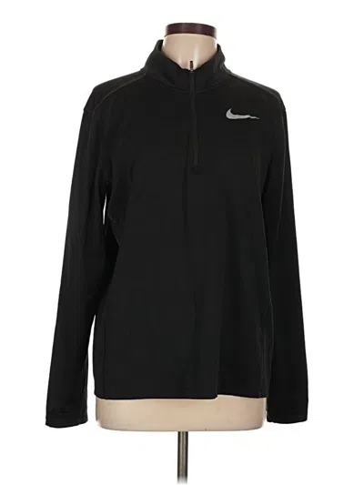 Pre-owned Nike Long Sleeve Polo Shirt In Black