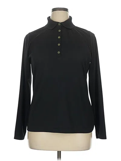 Pre-owned Nike Long Sleeve Polo Shirt In Black