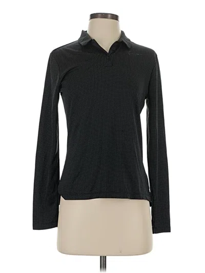 Pre-owned Nike Long Sleeve Polo Shirt In Black