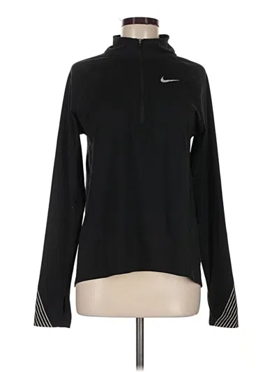 Pre-owned Nike Long Sleeve Polo Shirt In Black