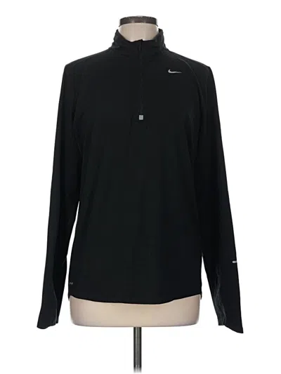 Pre-owned Nike Long Sleeve Polo Shirt In Black