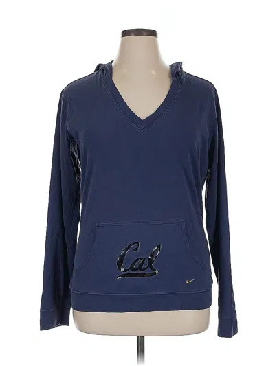 Pre-owned Nike Long Sleeve Polo Shirt In Blue