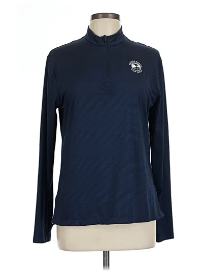 Pre-owned Nike Long Sleeve Polo Shirt In Blue