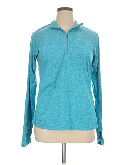 Pre-owned Nike Long Sleeve Polo Shirt In Blue