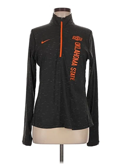 Pre-owned Nike Long Sleeve Polo Shirt In Gray
