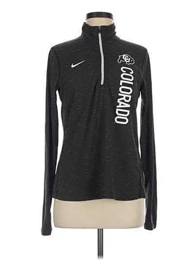 Pre-owned Nike Long Sleeve Polo Shirt In Gray