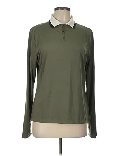 Pre-owned Nike Long Sleeve Polo Shirt In Green