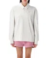 Nike Extra Large Long-sleeved Polo Shirt In Grey