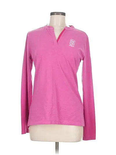 Pre-owned Nike Long Sleeve Polo Shirt In Pink