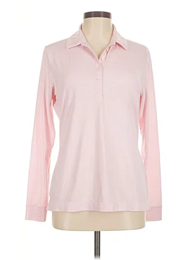 Pre-owned Nike Long Sleeve Polo Shirt In Pink