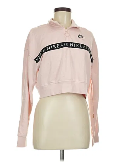 Pre-owned Nike Long Sleeve Polo Shirt In Pink