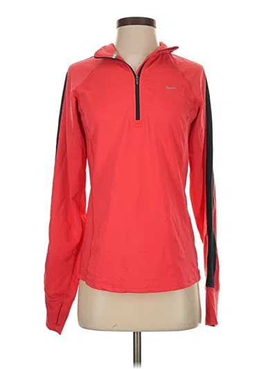 Pre-owned Nike Long Sleeve Polo Shirt In Red