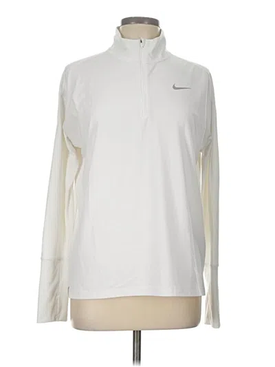 Pre-owned Nike Long Sleeve Polo Shirt In White