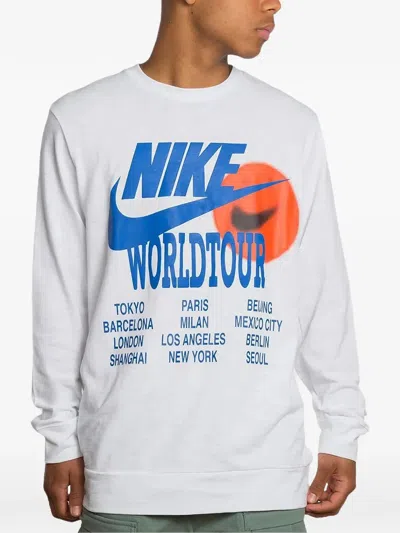 Nike Long-sleeve Sweatshirt In White