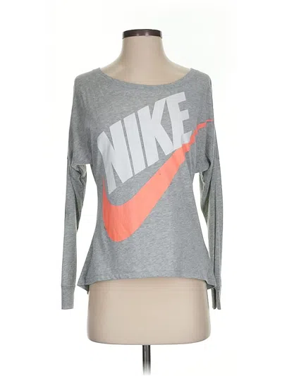 Pre-owned Nike Long Sleeve T-shirt In Gray