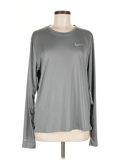 Nike Long Sleeve T-shirt In Gray