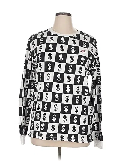 Pre-owned Nike Long Sleeve T-shirt In Silver